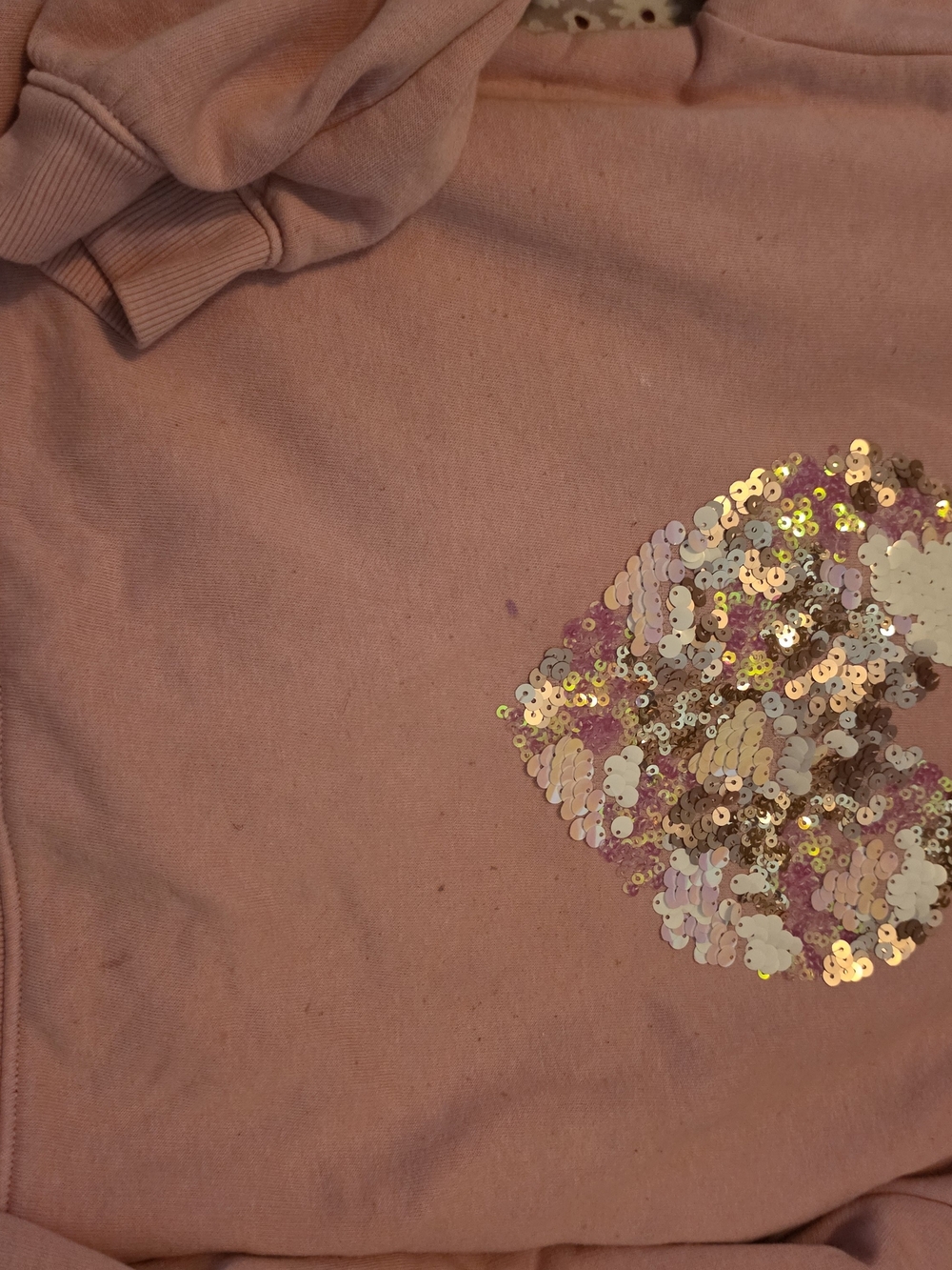 jumping beans Pink Sequin Heart Sweatshirt